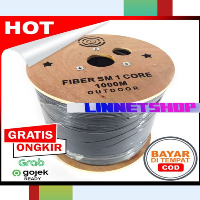 Dropcore FO 1KM 1 core 3 Seling  Fiber Optic 1000m drop core