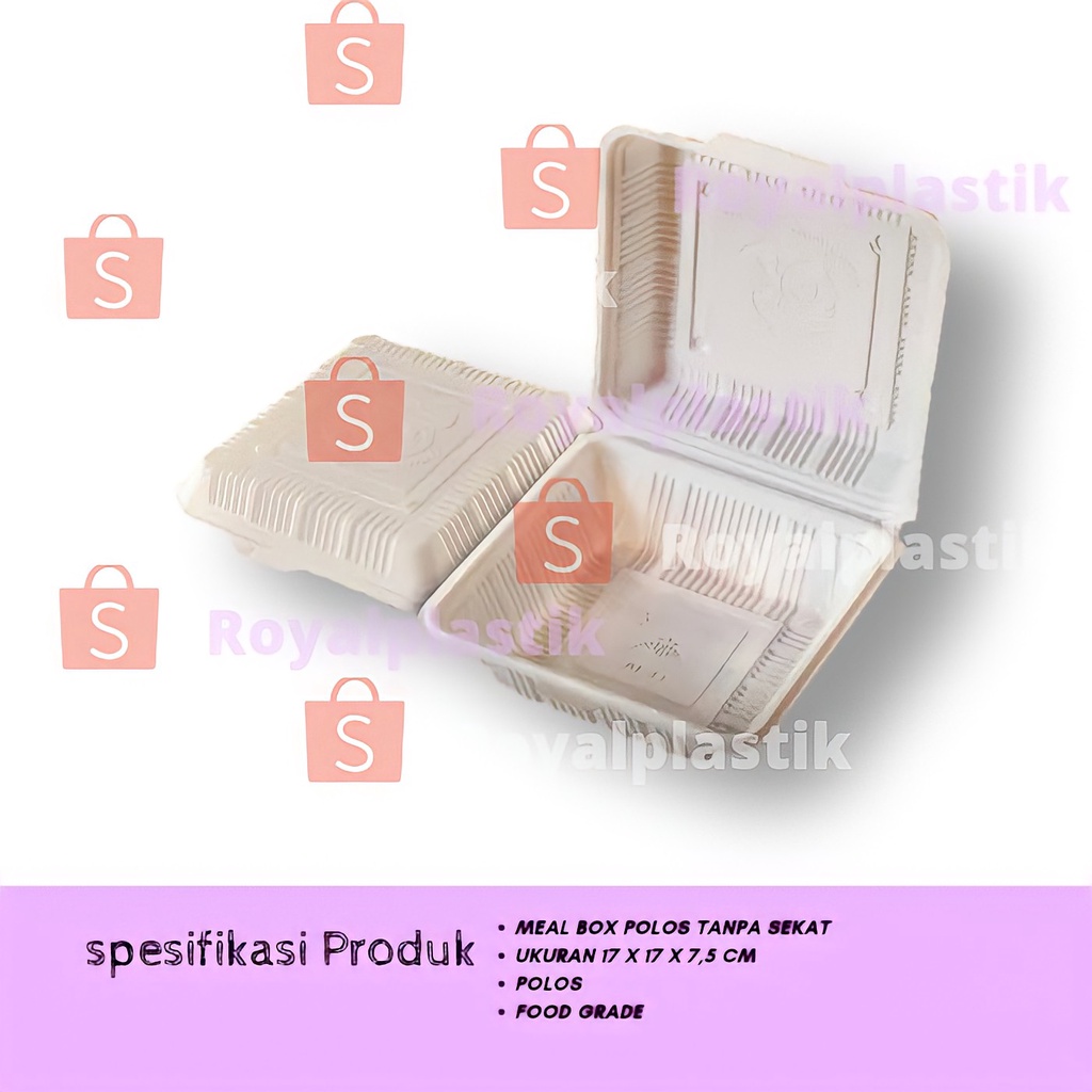 

Meal Box Polos Kotak Makanan Tanpa Sekat 3A Warna Putih Bentuk Persegi Bukan Paper Lunch | MealBox 88 | MealBox MB1B | Mealbox Polos Tanpa Sekat Warna Cream