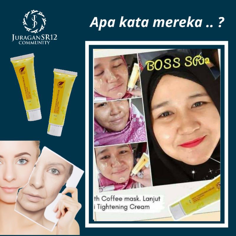 WHITENING TERBAIK!! PENCERAH WAJAH / PENGENCANG ANTI KERUT WAJAH / HERBAL TIGHTENING CREAM SR12