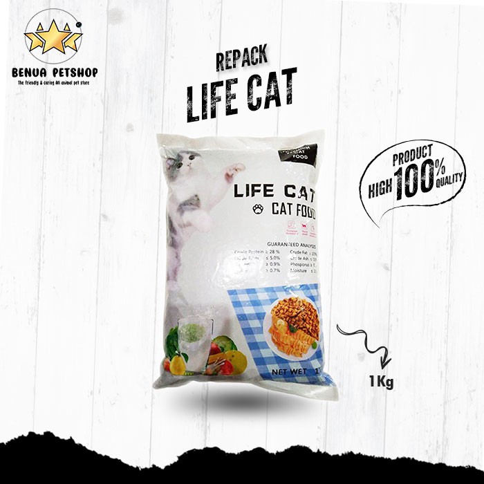 Makanan Kucing kering Premium LIFE CAT DRY  1kg