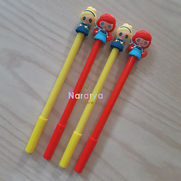 

2x Gel Pen Princess Disney / Gel Pen Karakter / Gel Pen Lucu / Pulpen Lucu / Alat Tulis Sekolah