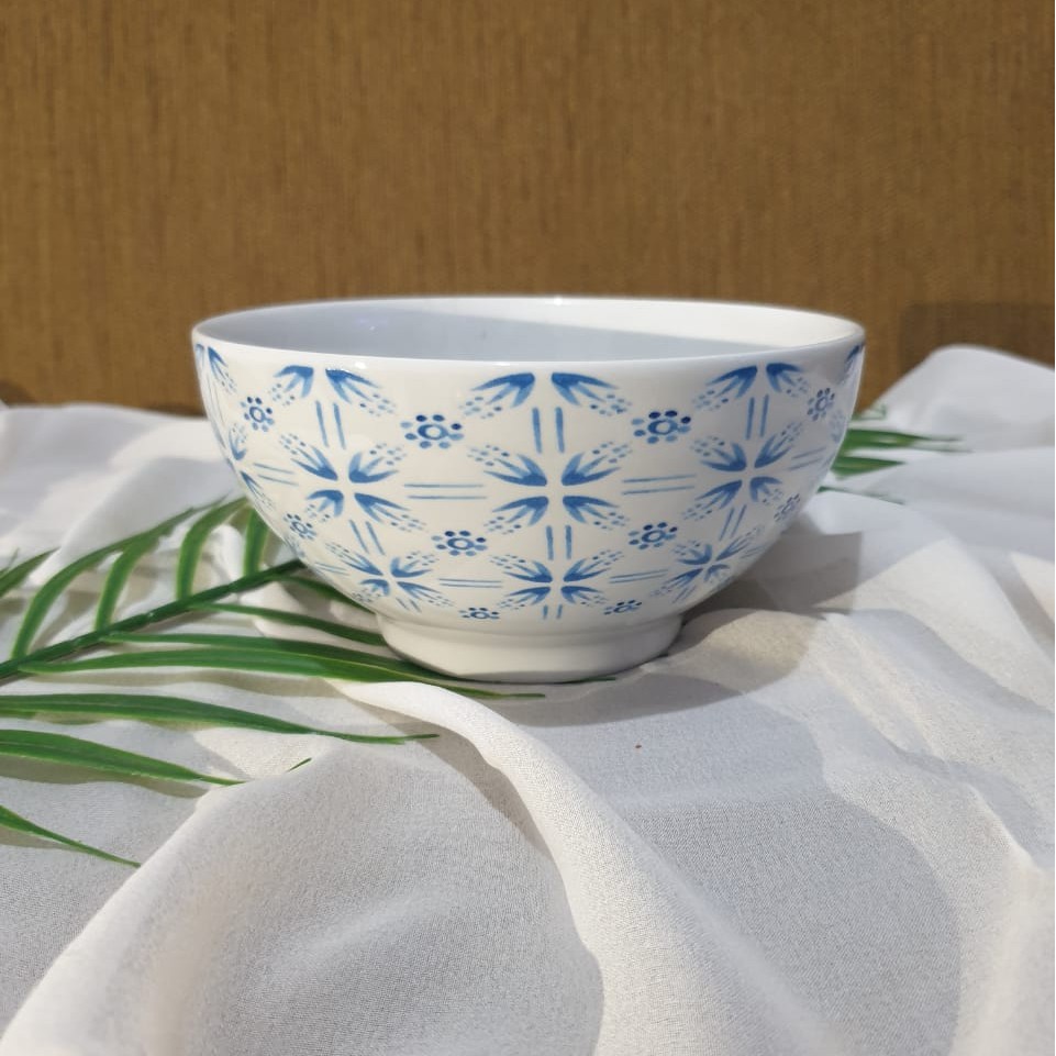 Mangkok Royal Heritage Batik Blue - Mangkok / Mangkuk ( Mangkok Keramik / Mangkuk Keramik )