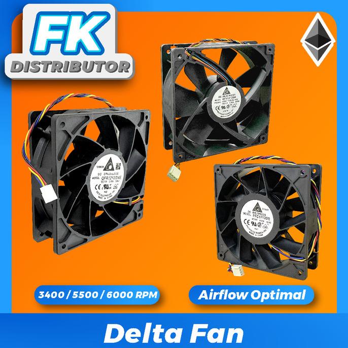 Delta Fan 3400 / 5500 / 6000 Rpm - Mining Rig Fan
