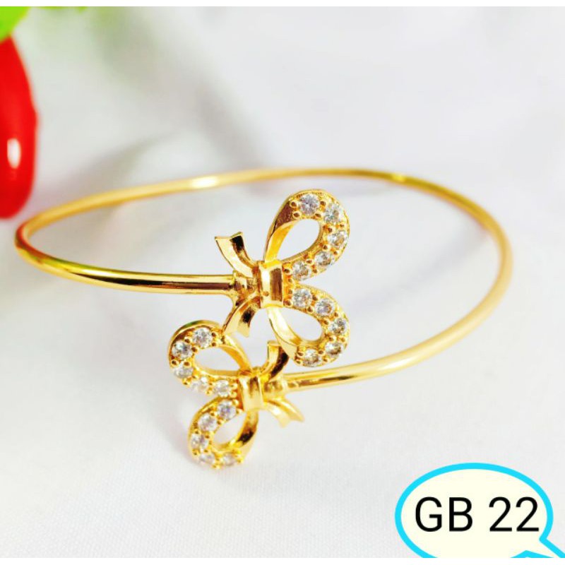 Gelang Bangkok dewasa berlapis emas 22-24k Kode GB22