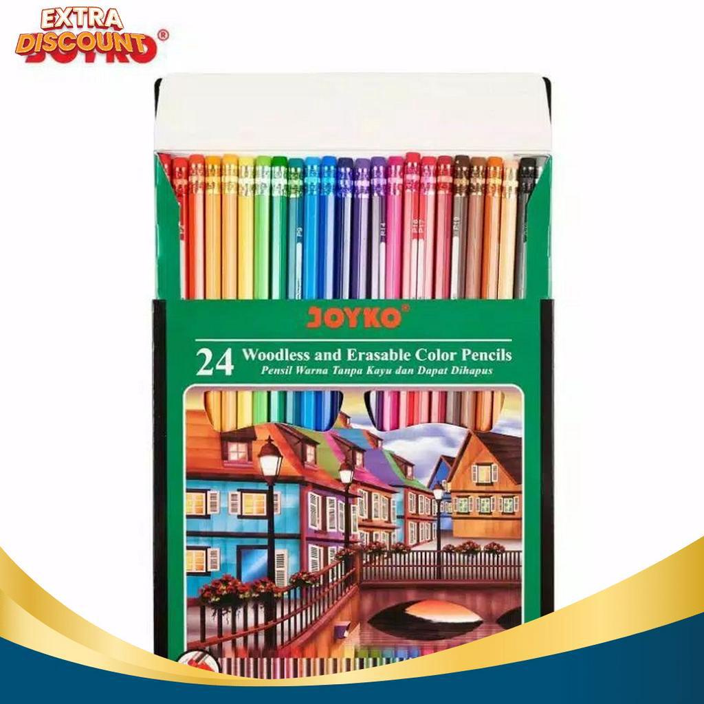 

FLASH SALE Pensil Warna CP115 24 Warna Joyko Erasable Woodless Colour PencilDapat Dihapus