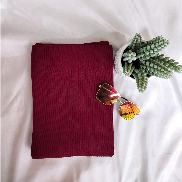 CoD - Rok Span Rajut Premium -Terlaris - Rok Panjang Wanita Terbaru - Rajut Long Skirt - Rok Panjang-Marun