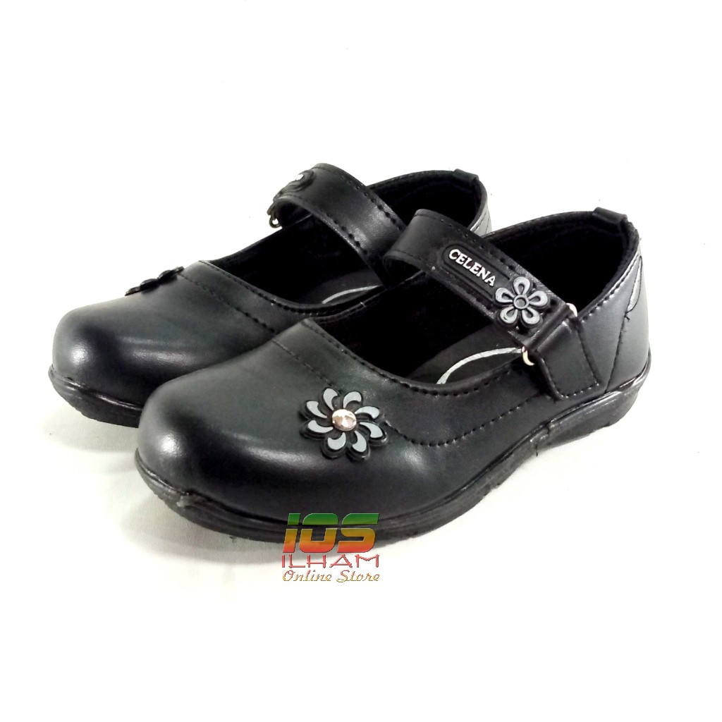 Celena CC01 Sepatu Pantofel Anak Size 26-35 Hitam