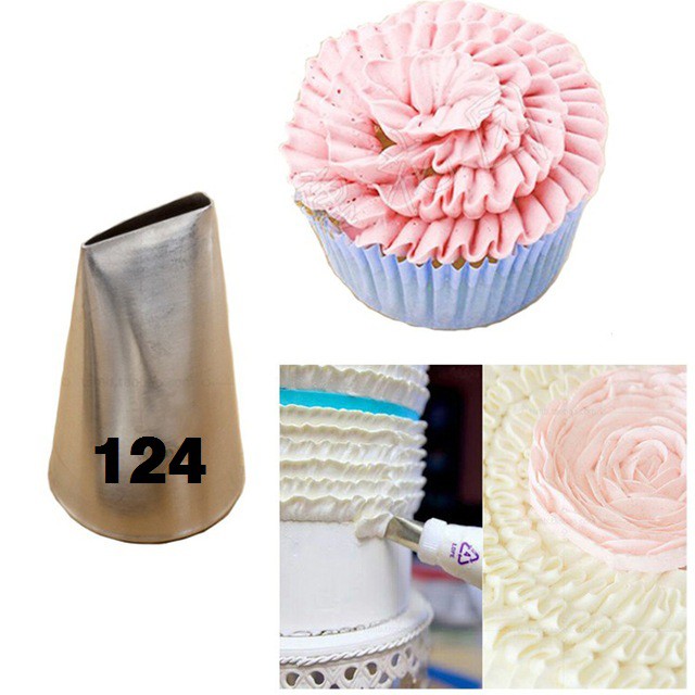 

spuit 124 tips tip nozzle kue tanpa sambungan bahan tebal