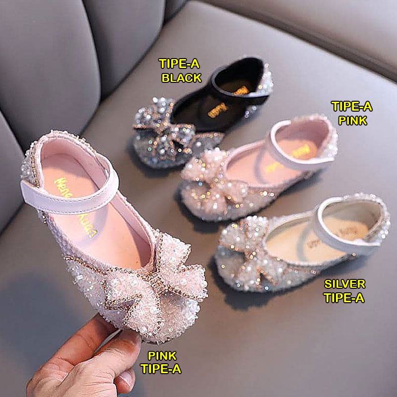 Sepatu Anak Perempuan Pretty Motek Ribbonie