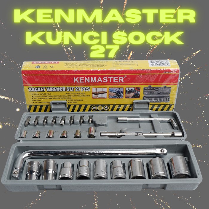 Kenmaster Kunci Sok Socket Shok Kunci Sock Set Motor Toolkit kenmaster 27 Lengkap Termurah