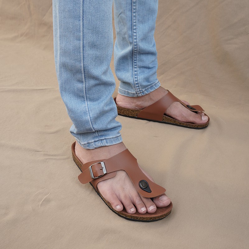 PROMO Sandal Casual Pria Walkers Gepser Jepit1 TAN Sendal Slide Puyuh Kasual Slop Santai Kekinian