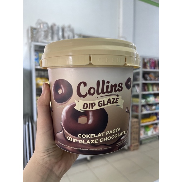 COLLINS dip glaze 1KG / pasta / coklat / cokelat / cappucino / stroberi / strawberry / susu / taro / teh hijau / tiramisu / chocolate / cappucino / strawberry / milk / green tea / matcha / dip glaze / saus manis up up