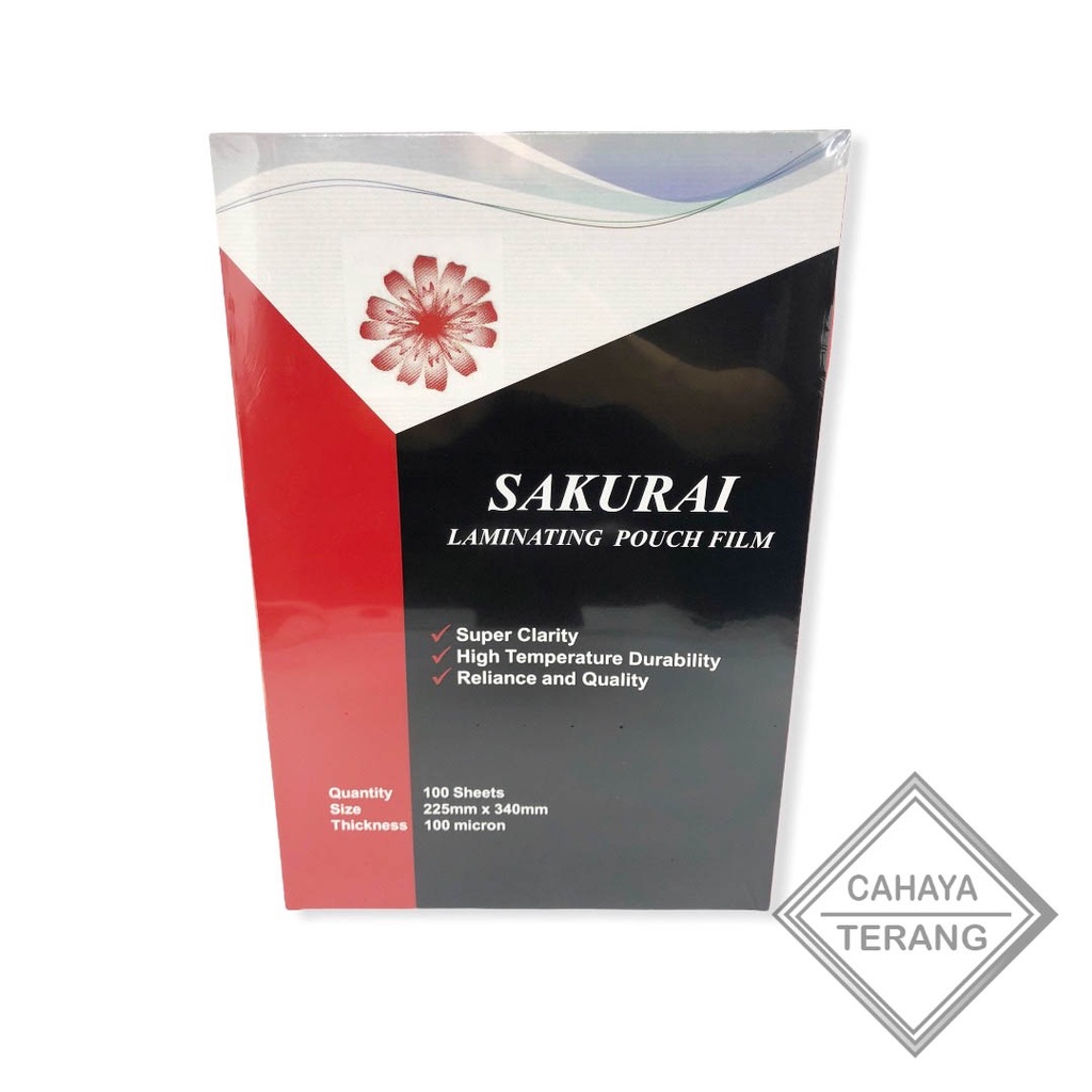 Plastik Laminating SAKURAI F4 Folio 225mmx340mm 100 Micron