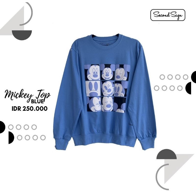 Second Sign Mickey Top Blue