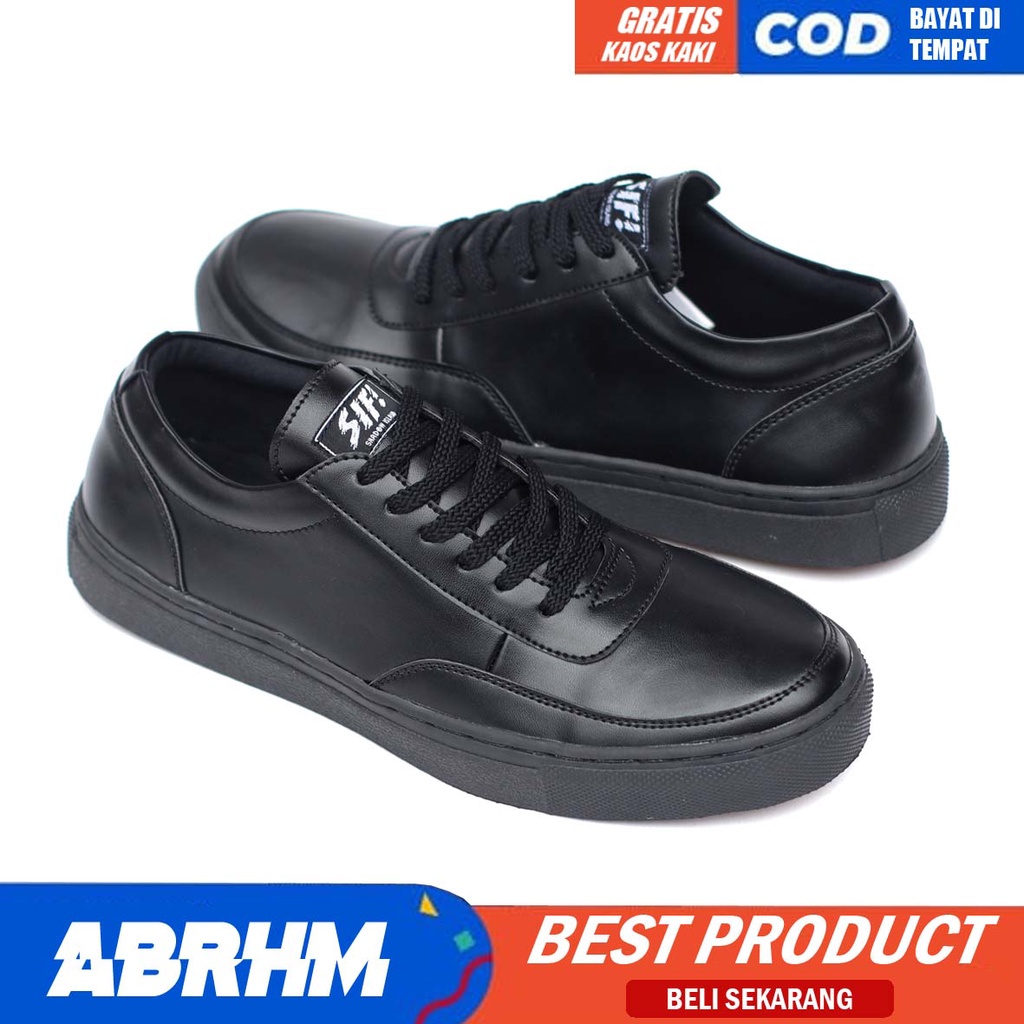 ABRHM x WRG -Sepatu Casual Kasual Sneakers Pria Kulit Pu/Cowok/Men Lokal Ori Original Footwear Sepatu Kasual Kerja kuliah Kondangan Gaya Santai Keren Kekinian