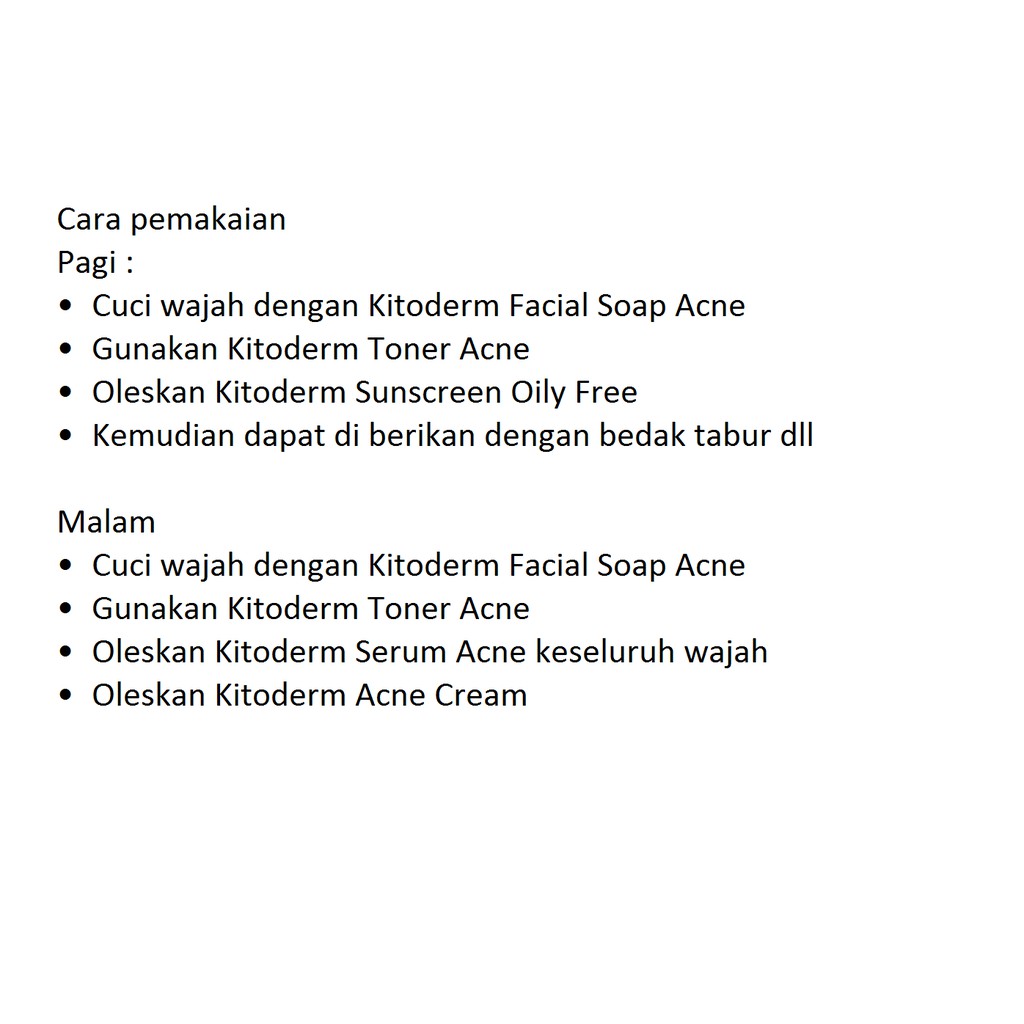 PAKET Kitoderm Premium Free Acne Original / Paket Anti Jerawat Wajah Berminyak isi 5 BPOM Aman