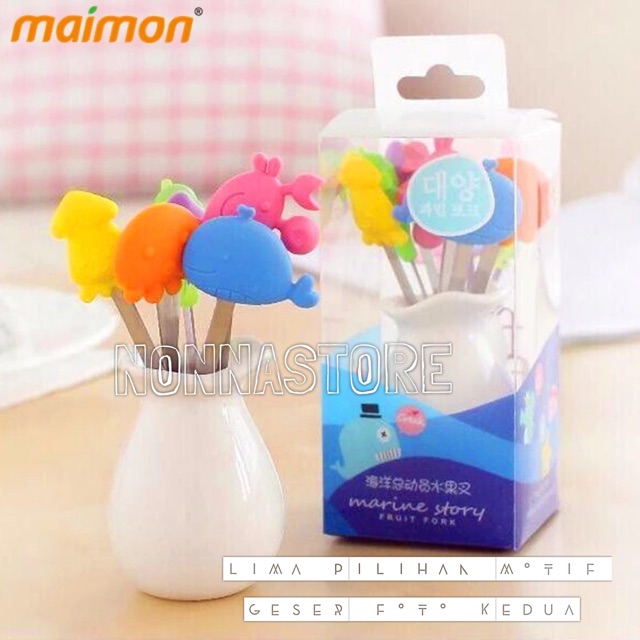 Tusuk Gigi / Party / Fruit Fork Doraemon dan Rilakkuma