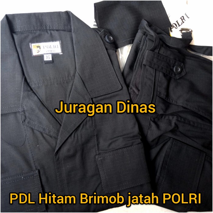 Ht50B21T10dse 1 Stel Baju Pdl Hitam Brimob Original Asli Jatah Polri 2021 Terbaru - 17 5 40 W0R01Gg