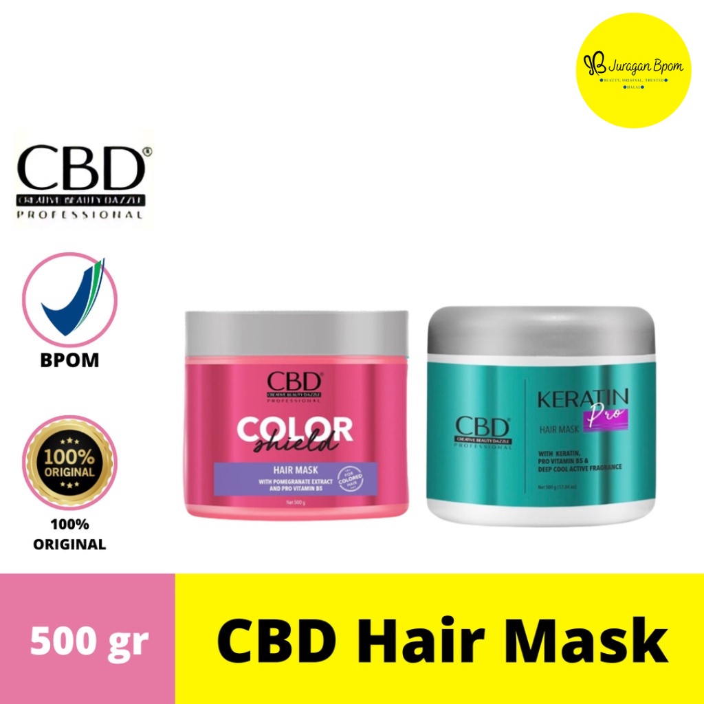 CBD Hair Mask / Masker Rambut 500gr / Keratin / Color Shield