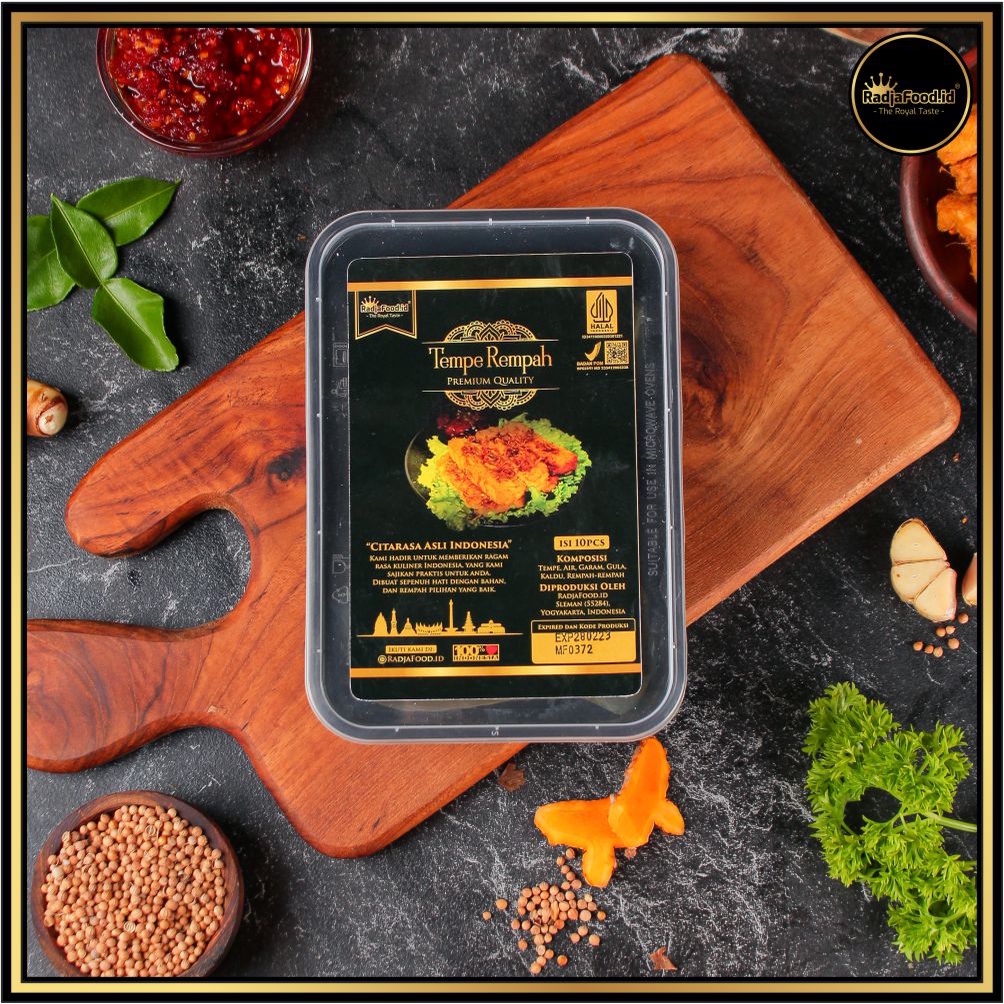 RadjaFood.id — Tempe Ungkep Rempah Bumbu Kuning / Lengkuas / Abon — BERGARANSI ENAK!
