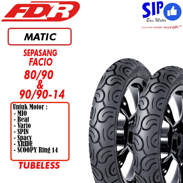 Paket Ban matic FDR Facio 80 90 &amp; 90 90 14 tubeless