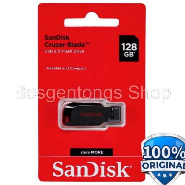 SanDisk Cruzer Blade USB Flash Drive 128GB (SDCZ50-128G)