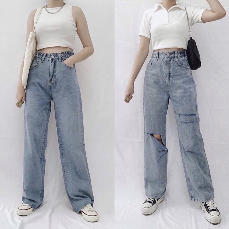 CLOTHIER - Clio Adjustable Baggy Jeans | Unisex Wide Leg Jeans