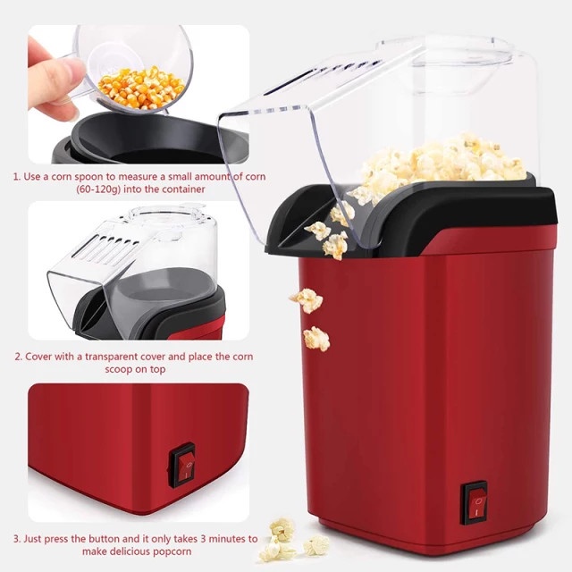 Termurah Mesin Popcorn electric Maker Hot Air Corn Pembuat Popcorn