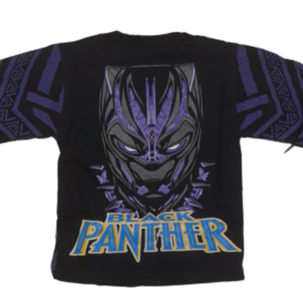 Baju Kostum Anak Superhero Black Panther Avengers Setelan Panjang Karakter Cowok