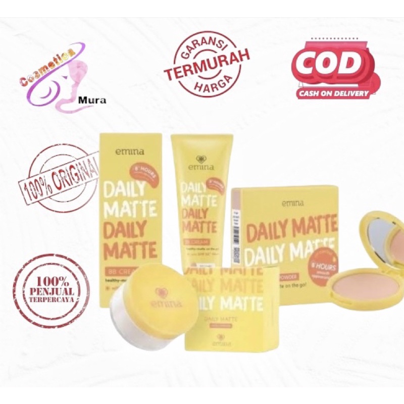 [ compact ] eminal daily matte compact powder - bedak padat emina daily matte 11 gr