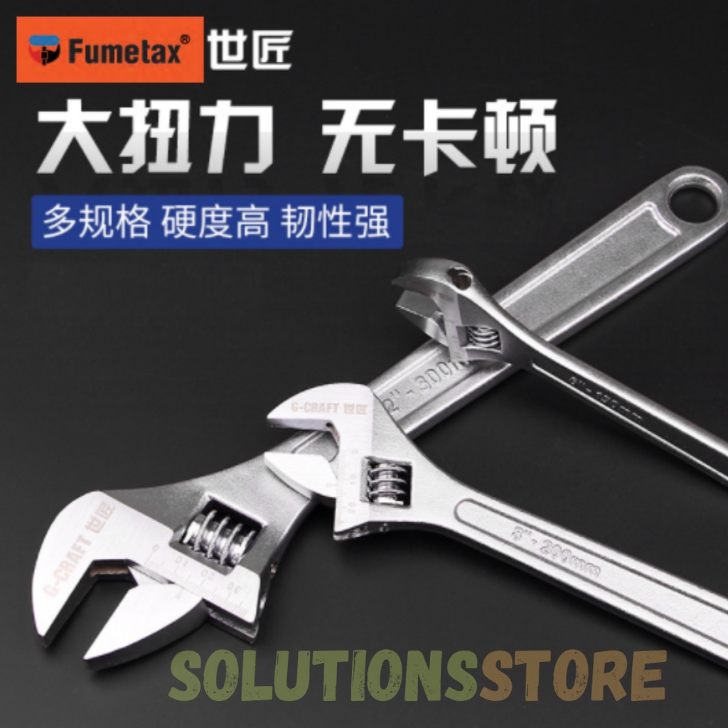 KUNCI INGGRIS Adjustable Wrench ukuran 10&quot; Inch 12&quot; Inch