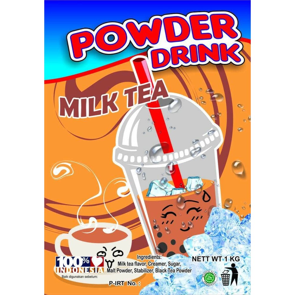 

Milk Tea Powder - Bubuk Minuman Bubble Drinks 1kg Kualitas Cafe
