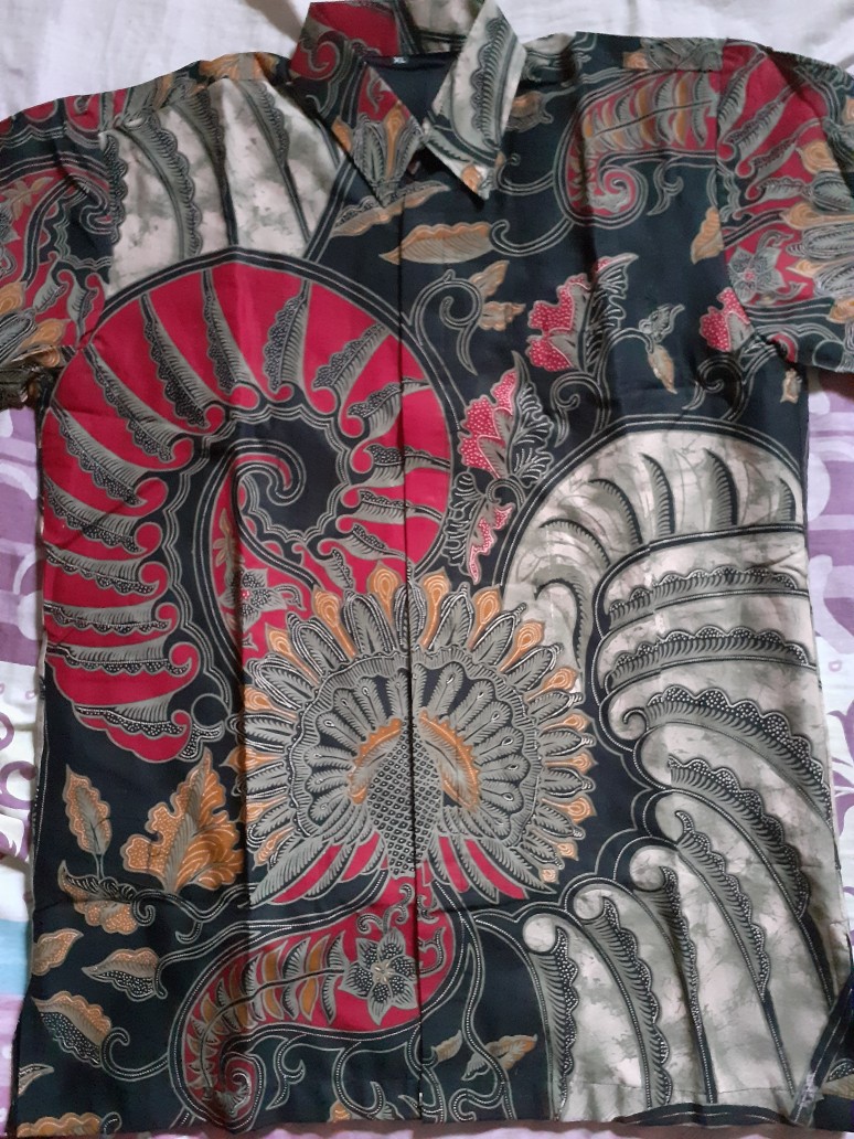 Merak Merah Kemeja Batik Pria Lapis Furing Katun Primisima Batik Solo