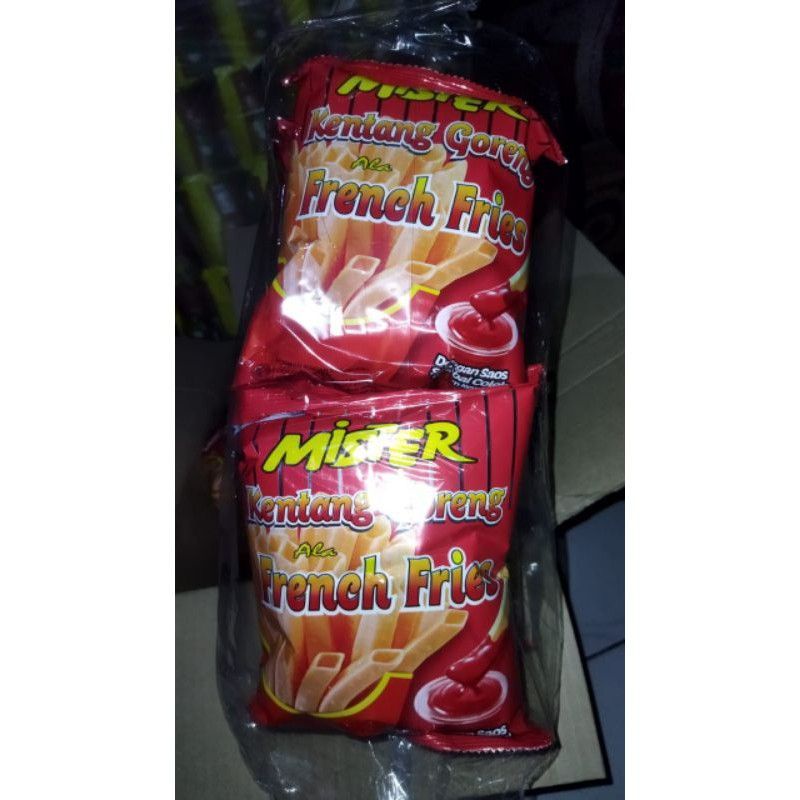 

Mister kentang french fries 14 gr 1 Pack isi 10pcs