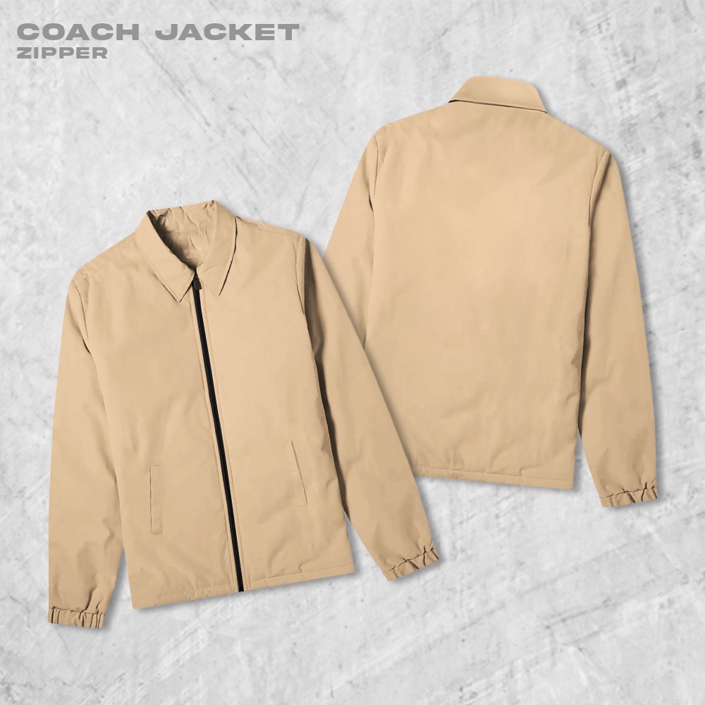 HIPNOP Dito Jaket Coach Zipper Polos Pria Jaket Parasut Unisex