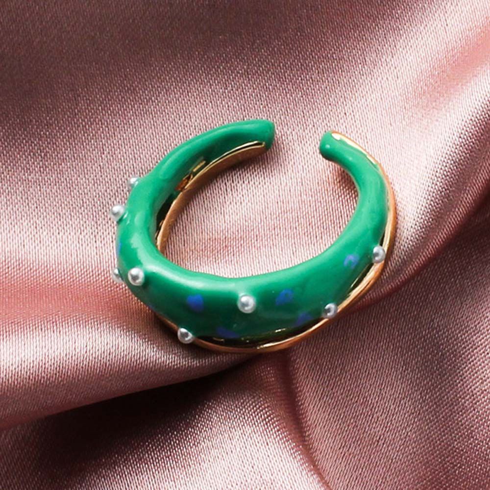 Needway  Gifts Metal Rings Women Girls Open Rings Oil Drop Rings Men Irregular Geometric Handmade Ins Romantic Party Jewelry