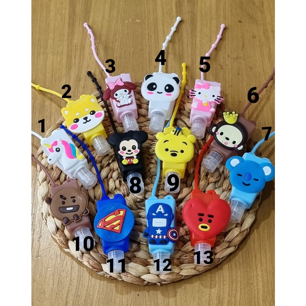 Hand Sanitizer Karakter Lucu Gantungan Tas Spray Bt21 Antiseptik Gel Praktis
