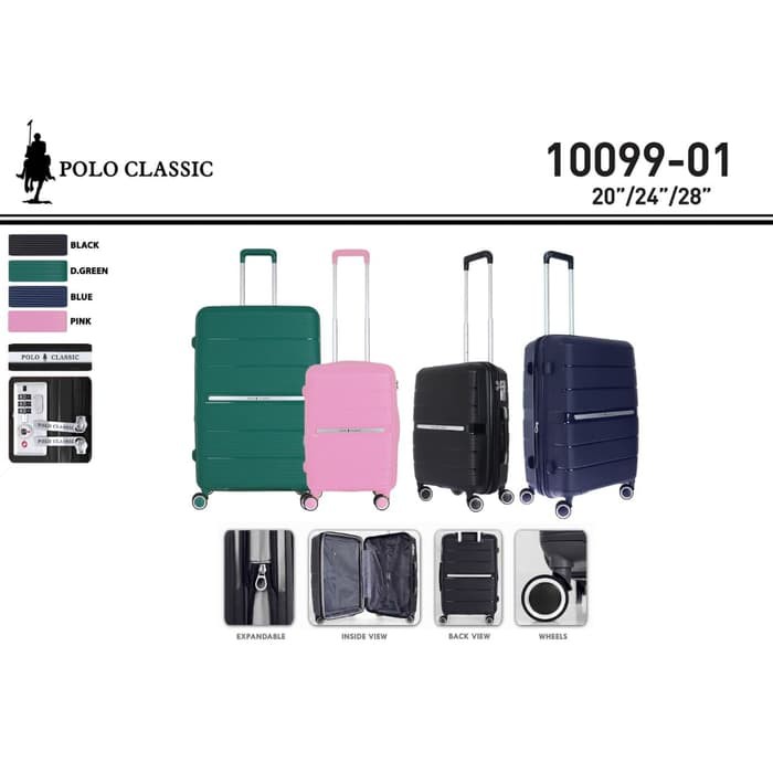 KOPER CABIN POLO CLASSIC 20INCH SLETING ANTI THEFT EXPAND ANTI PECAH 10099-01