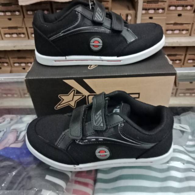 Sepatu Sekolah Pro ATT Anak Original Hitam Putih ALC Kids