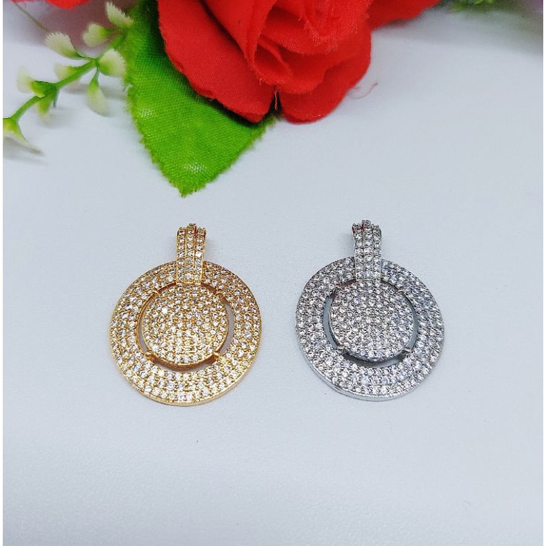 kalung xuping  3535 full mata lapis emas 18k liontin
