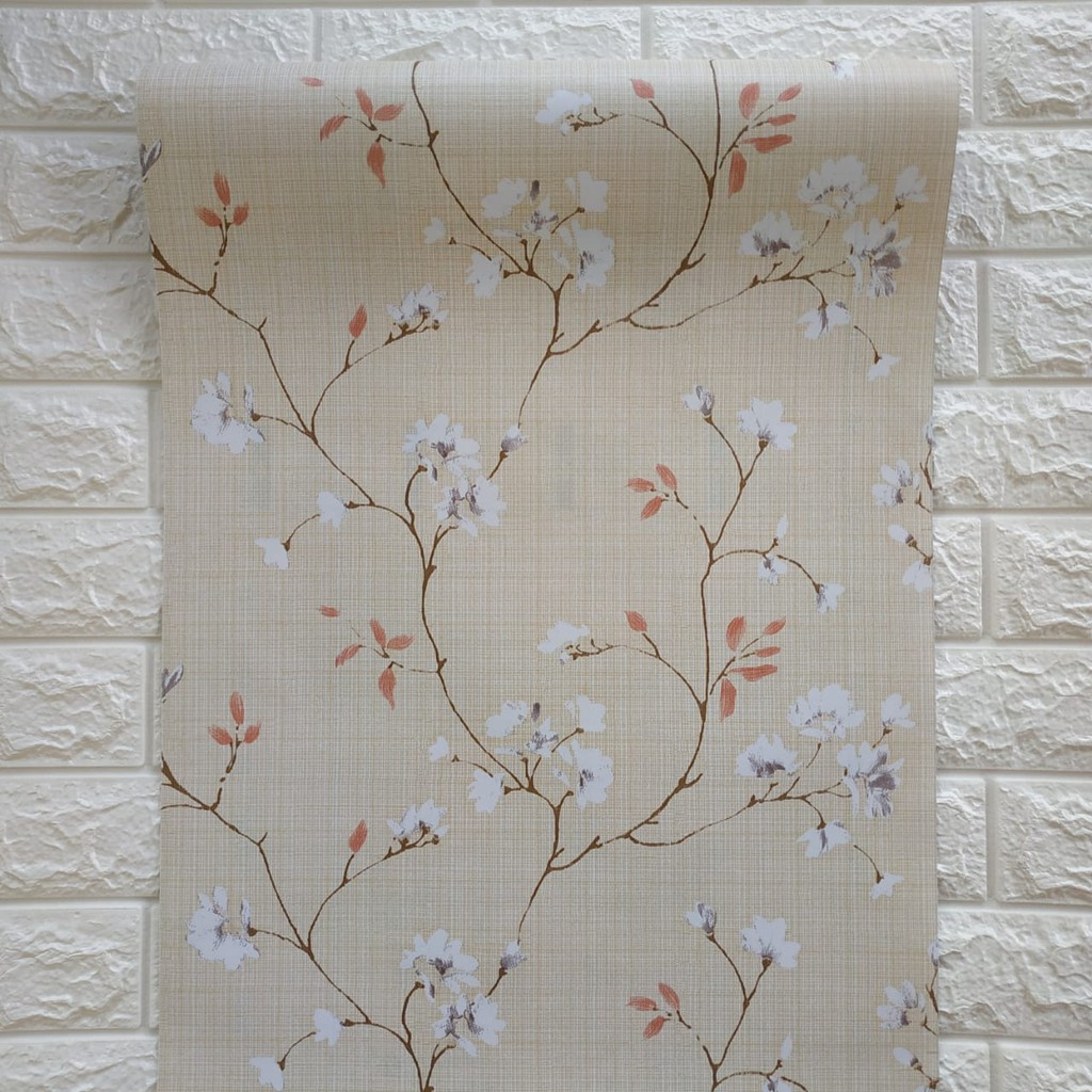 WALLPAPER DINDING MOTIF BUNGA SAKURA