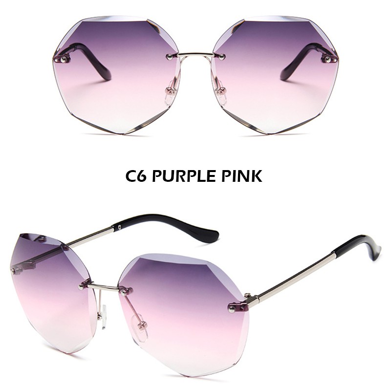 (YUZHU) Bayar di Tempat Korean Trendy Candy Color Bulat Kacamata Hitam Wanita/Pria Sunglasses