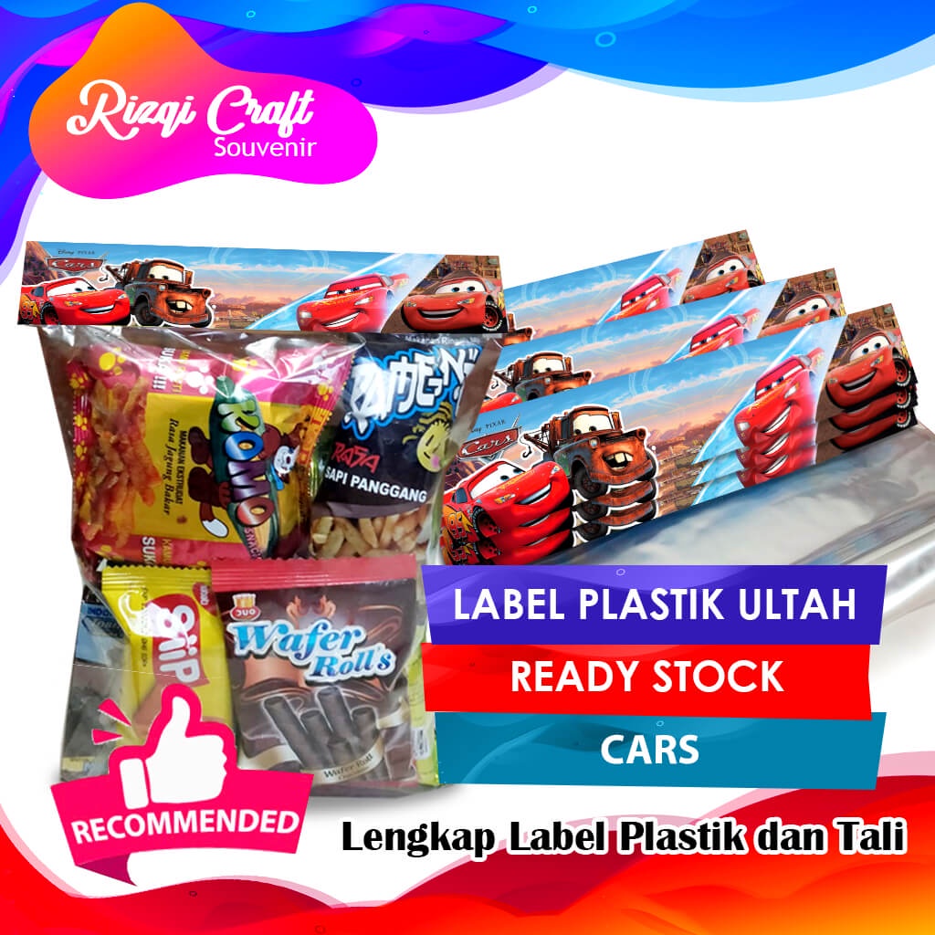

[Ready] Cars Tas Label Snack Plastik Ulang Tahun