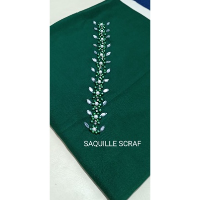 segiempat bella square payet mutiara permata/jilbab segiempat bella square bando payet/hijab bella-HIJAU BOTOL