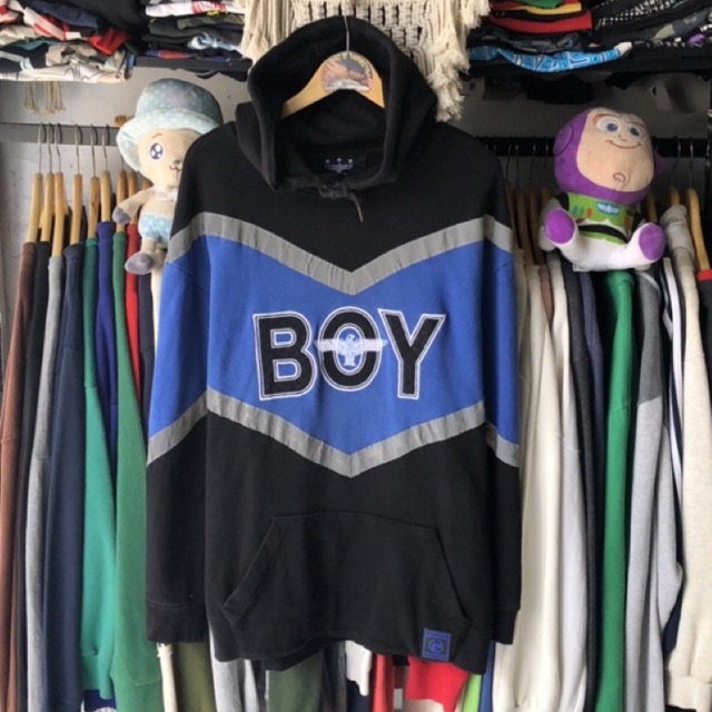 BOY LONDON HOODIE JAKET SECOND THRIFTTING COWOK CEWEK MURAH