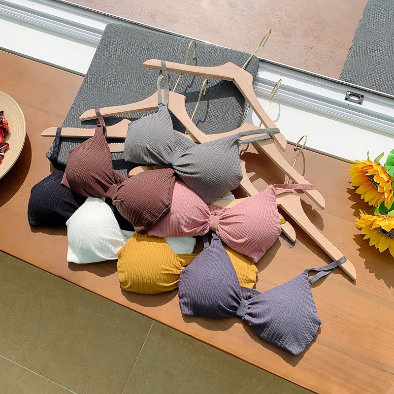 HUES.ID Bra Wanita dengan Model Lilit dan Kerah Deep-V Neck Bergaya untuk Olahraga / Yoga 1013