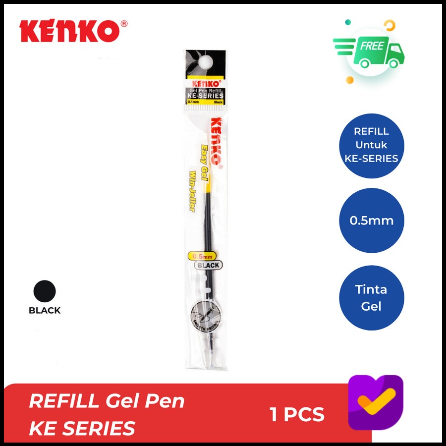 

Refill isi Pulpen Easy gel kenko 0,5 mm KE-series (Hitam)