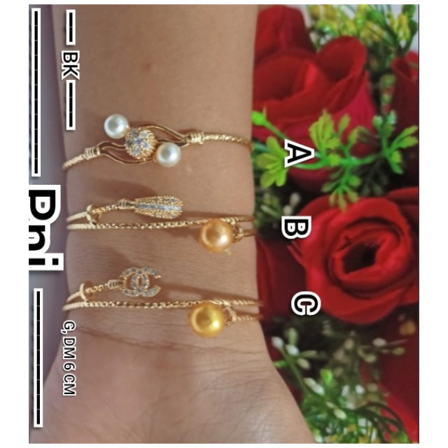 Gelang Dewasa Mutiara Motif Mewah Xuping (COD)