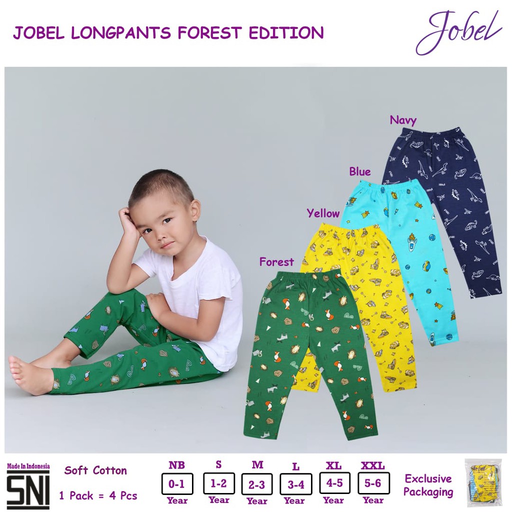 Jobel Longpants  FOREST Edition isi 4 pcs - Celana Panjang Anak