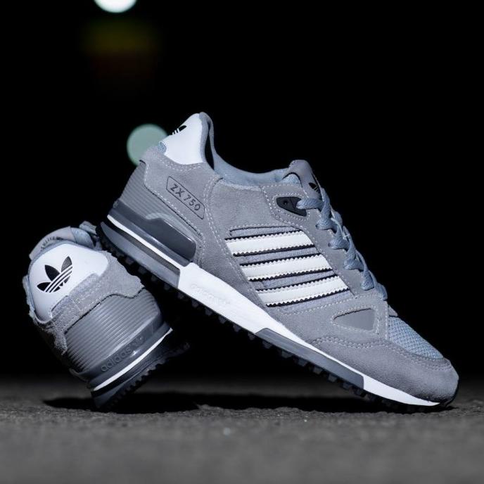 SEPATU PRIA ADIDAS ZX 750 GREY WHITE ORIGINAL ORI